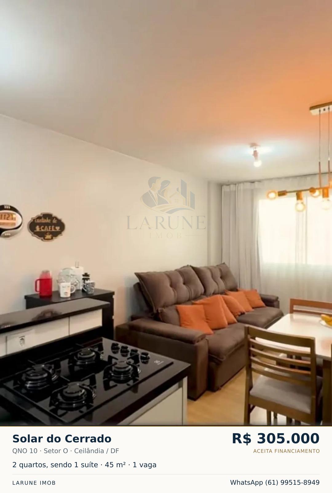 Apartamento de 2 Quartos no Residencial Solar do Cerrado