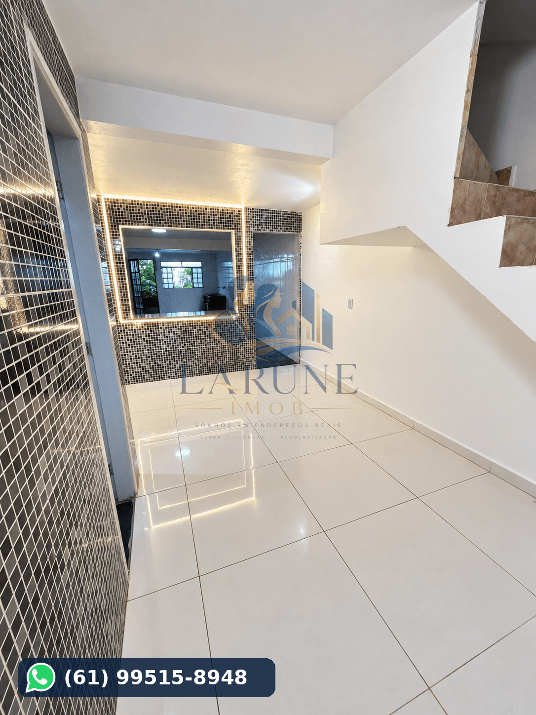 Sobrado à venda no Riacho Fundo II, Brasília – 156 m², 3 quartos, piso porcelanato e amplo jardim