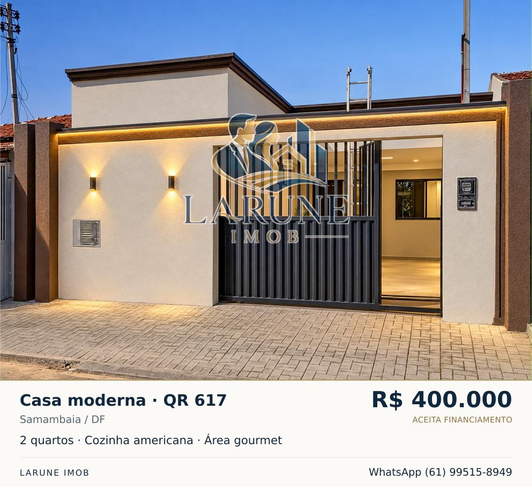 VENDO CASA MODERNA – SAMAMBAIA/DF